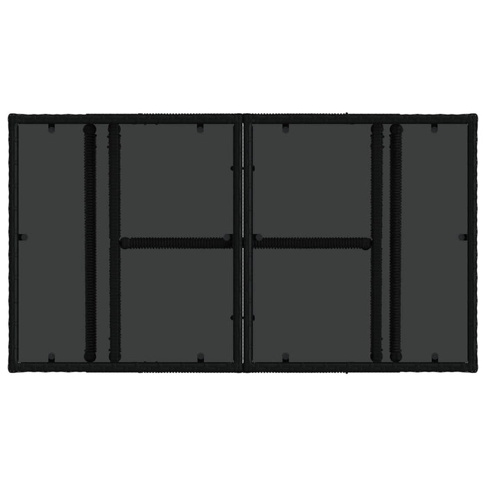 Set de canapele pentru grădină 8 buc. Negru și Alb crem WALTI