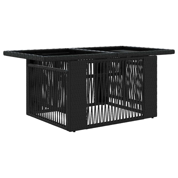 Set de canapele pentru grădină 5 buc. Negru și Alb crem WALTI