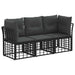 Set de canapele de exterior Negru Poliester - WALTI WALTI