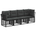Set de canapele de exterior Negru Poliester - WALTI WALTI