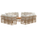 Set de canapele de exterior 13 pcs Alb Natural și Crem - WALTI WALTI