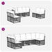 Set de canapele de exterior Negru Poliester - WALTI WALTI