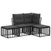 Set de canapele de exterior Negru Poliester - WALTI WALTI