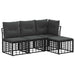 Set de canapele de exterior Negru Poliester - WALTI WALTI