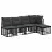Set de canapele de exterior Negru Poliester - WALTI WALTI