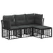 Set de canapele de exterior Negru Poliester - WALTI WALTI