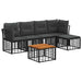 Set de canapele de exterior 6 pcs Negru și Gri închis Poliester - WALTI WALTI
