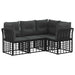 Set de canapele de exterior Negru Poliester - WALTI WALTI