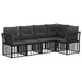 Set de canapele de exterior Negru Poliester - WALTI WALTI