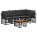 Set de canapele de exterior 6 pcs Negru și Gri închis Poliester - WALTI WALTI
