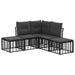Set de canapele de exterior Negru Poliester - WALTI WALTI