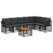 Set de canapele de exterior 8 pcs Negru și Gri închis Poliester - WALTI WALTI