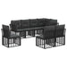 Set de canapele de exterior Negru Poliester - WALTI WALTI