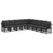 Set de canapele de exterior Negru Poliester - WALTI WALTI