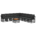 Set de canapele de exterior 10 pcs Negru și Gri închis - WALTI WALTI