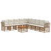 Set de canapele de exterior 10 pcs Alb Natural și Crem - WALTI WALTI