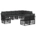 Set de canapele de exterior Negru Poliester - WALTI WALTI