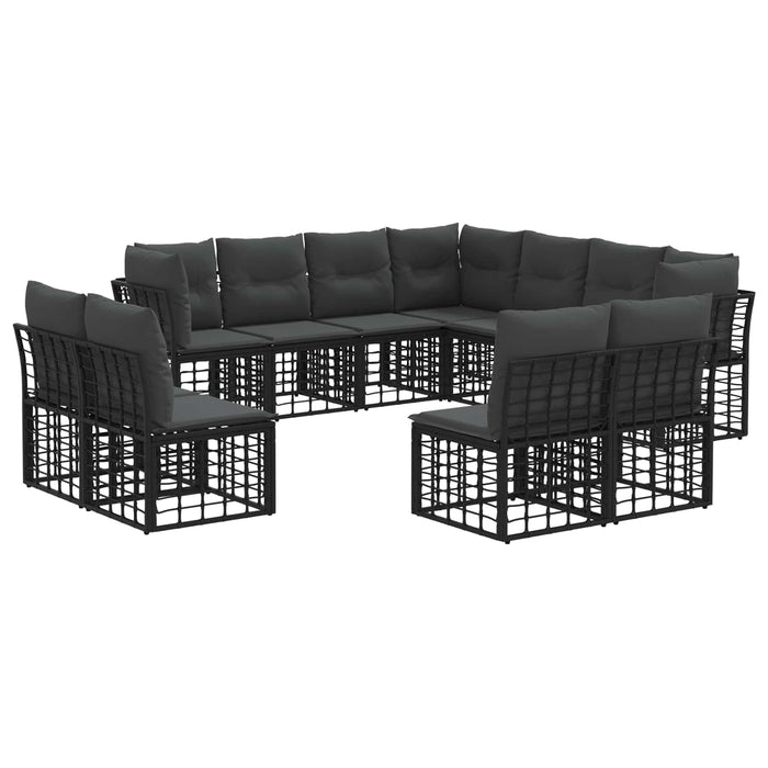 Set de canapele de exterior Negru Poliester - WALTI WALTI