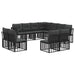 Set de canapele de exterior Negru Poliester - WALTI WALTI