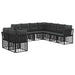 Set de canapele de exterior Negru Poliester - WALTI WALTI