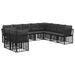 Set de canapele de exterior Negru Poliester - WALTI WALTI