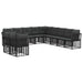 Set de canapele de exterior Negru Poliester - WALTI WALTI
