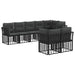 Set de canapele de exterior Negru Poliester - WALTI WALTI