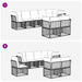 Set de canapele de exterior Negru Poliester - WALTI WALTI