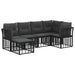 Set de canapele de exterior Negru Poliester - WALTI WALTI