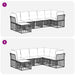 Set de canapele de exterior Negru Poliester - WALTI WALTI