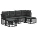 Set de canapele de exterior Negru Poliester - WALTI WALTI