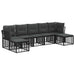 Set de canapele de exterior Negru Poliester - WALTI WALTI