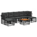Set de canapele de exterior 8 pcs Negru și Gri închis Poliester - WALTI WALTI