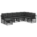 Set de canapele de exterior Negru Poliester - WALTI WALTI