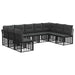 Set de canapele de exterior Negru Poliester - WALTI WALTI