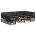 Set de canapele de exterior 10 pcs Negru și Gri închis - WALTI WALTI