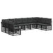 Set de canapele de exterior Negru Poliester - WALTI WALTI