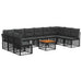 Set de canapele de exterior 11 pcs Negru și Gri închis - WALTI WALTI