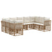 Set de canapele de exterior Alb Natural și Crem Poliester - WALTI WALTI