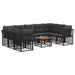 Set de canapele de exterior 10 pcs Negru și Gri închis - WALTI WALTI