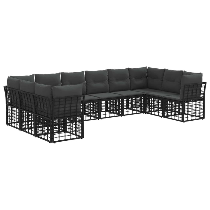 Set de canapele de exterior Negru și Gri închis Poliester - WALTI WALTI