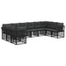 Set de canapele de exterior Negru și Gri închis Poliester - WALTI WALTI