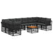 Set de canapele de exterior 11 pcs Negru și Gri închis - WALTI WALTI