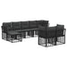 Set de canapele de exterior Negru și Gri închis Poliester - WALTI WALTI