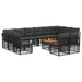 Set de canapele de exterior 13 pcs Negru și Gri închis - WALTI WALTI