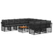 Set de canapele de exterior 12 pcs Negru și Gri închis - WALTI WALTI