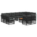 Set de canapele de exterior 13 pcs Negru și Gri închis - WALTI WALTI