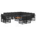 Set de canapele de exterior 14 pcs Negru și Gri închis - WALTI WALTI