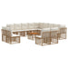 Set de canapele de exterior 14 pcs Alb Natural și Crem - WALTI WALTI