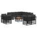 Set de canapele de exterior 12 pcs Negru și Gri închis - WALTI WALTI